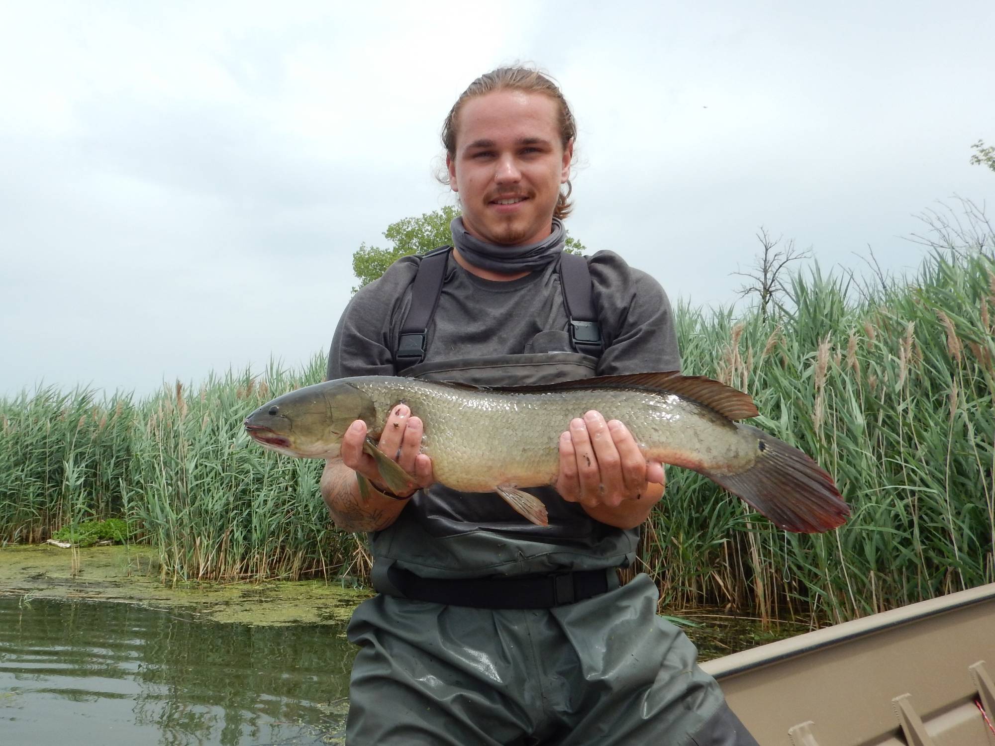 Zak with bowfin